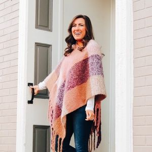 Purple Winter Poncho